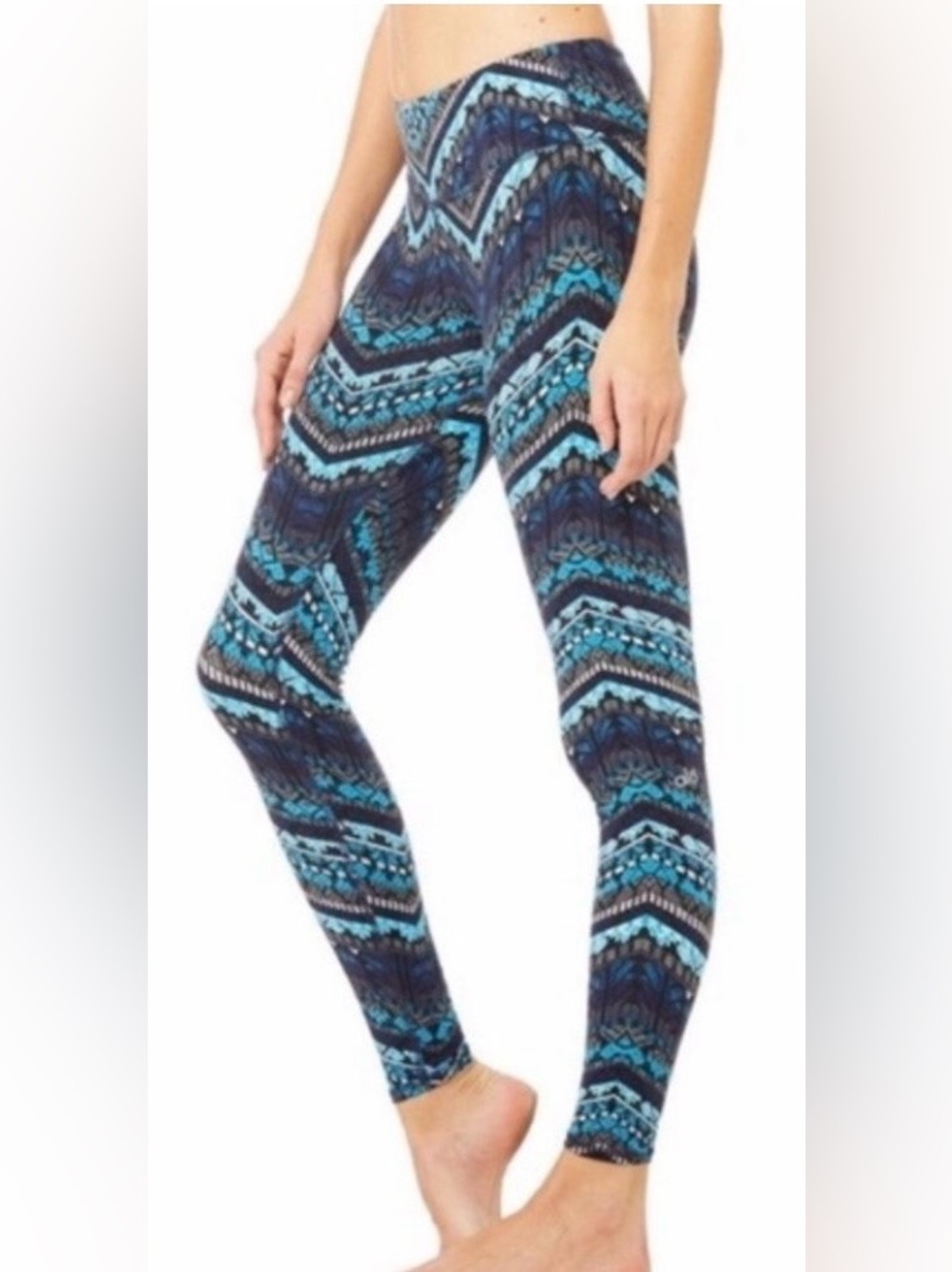 Alo Seaport Blue Icelandic Legging Size Medium